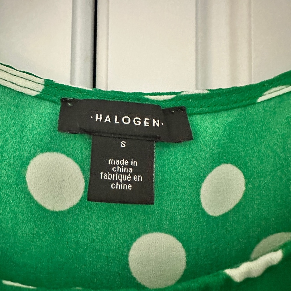 Green and White Polka Dot Summer Top - Picture 5 of 5